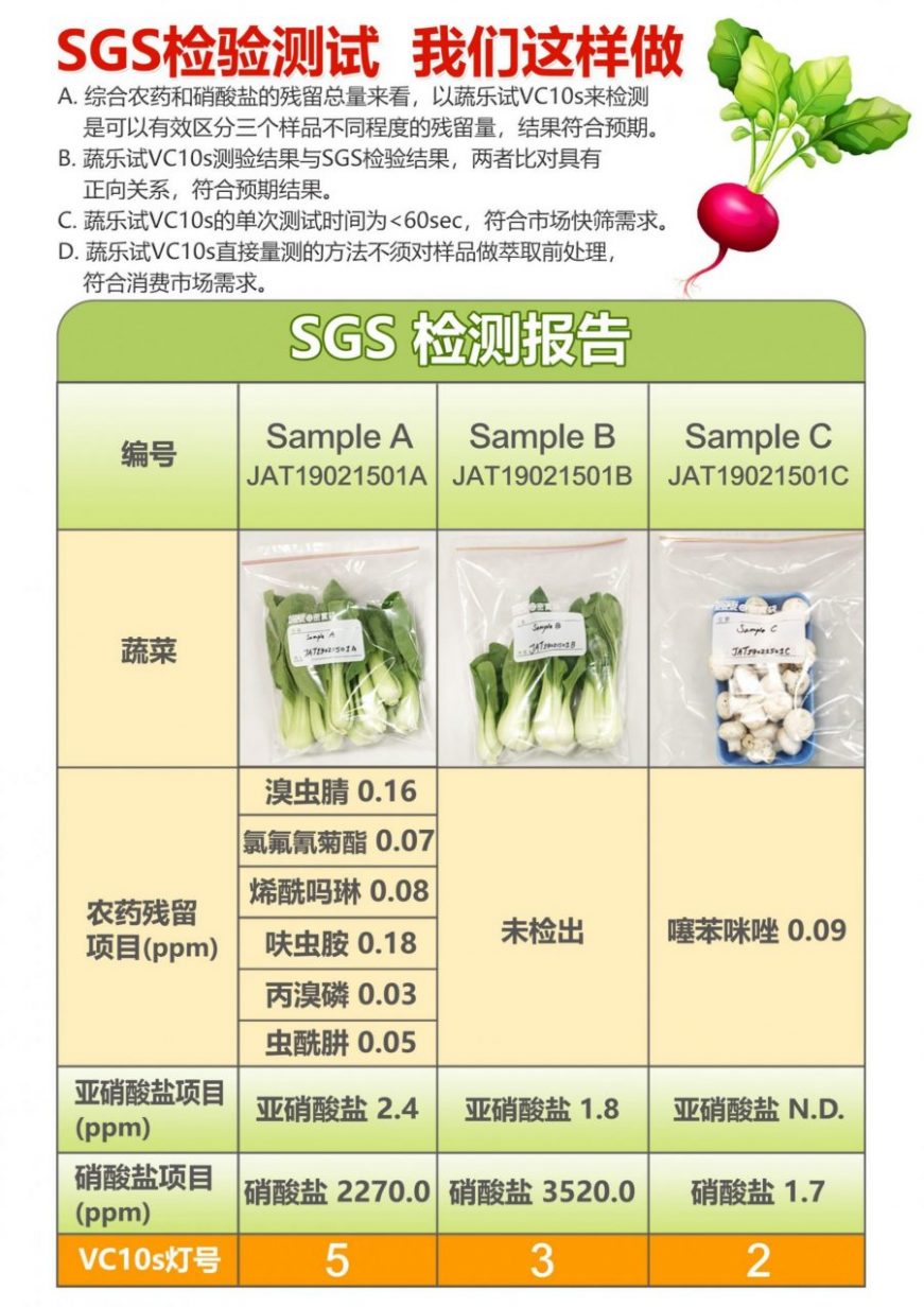 蔬乐试 VC10s 农残检测仪